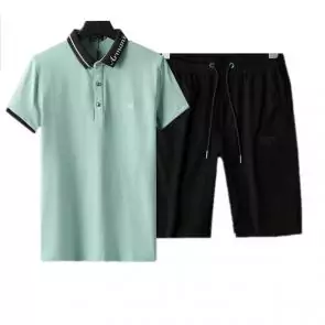 emporio armani manche courte survetement grandes marques  logo graphic t-shirt shorts vert